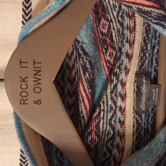 Eddie Bauer Cowl-Neck Fair Isle-Style Sweater - Picture 3 of 6